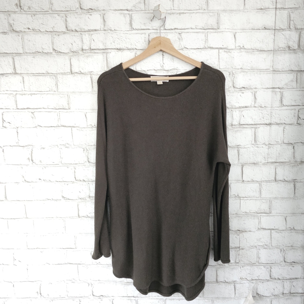 ☆ MICHAEL KORS Olive Zipper Knit Tunic, S ☆